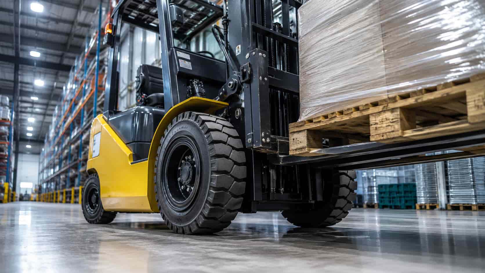 Onde comprar pneu maciço para empilhadeira com mais tração